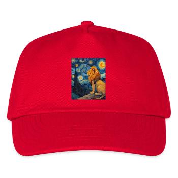 Lion Van Gogh - Kids’ Baseball Cap - red - Front