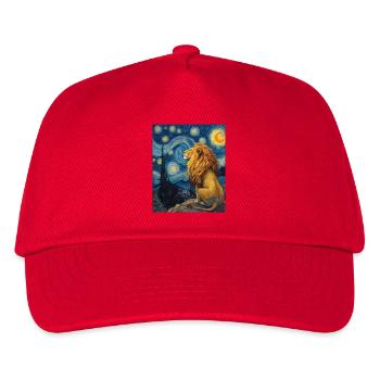 Lion Van Gogh - Kids’ Baseball Cap - red - Front
