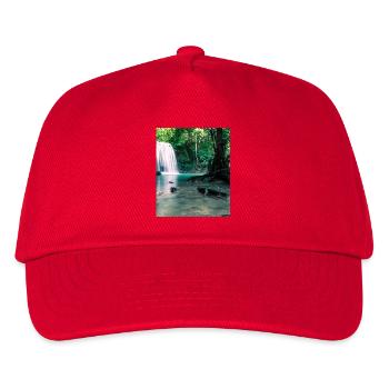 Cascade verte dans la forêt - Casquette de baseball Enfant - rouge - Devant