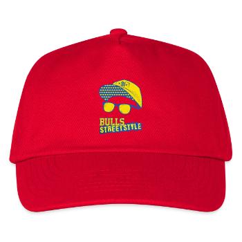 Bull Streetstyle Design - Kinder Basecap - Rot - Vorne