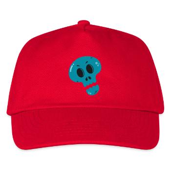 Melted Blue Skull - Kids’ Baseball Cap - red - Front