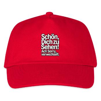 Schön, Dich zu sehen - Sorry, verwechselt. - Kinder Basecap - Rot - Vorne