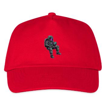 Nachtastronaut Neon-Power - Kinder Basecap - Rot - Vorne