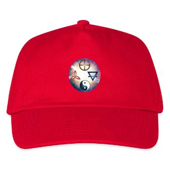 Kosmisches Gleichgewicht Yin Yang und Heilige Siegel - Kinder Basecap - Rot - Vorne