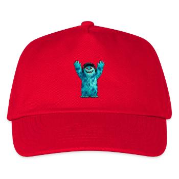 Monster Fluffonster® - DJ Fluffo - Hands Up - Kinder Basecap - Rot - Vorne