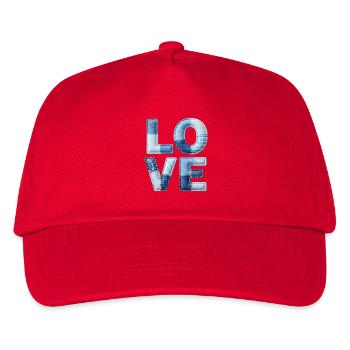Love Moderne Patchwork Kunst - Kinder Basecap - Rot - Vorne