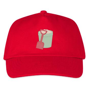 Motif de la pelle de la fosse à sable - Casquette de baseball Enfant - rouge - Devant