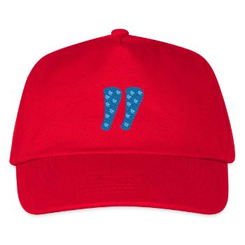 Anführungszeichen - Kinder Basecap - Rot - Vorne