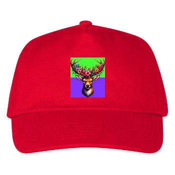 Hirsch - Kinder Basecap - Rot - Vorne