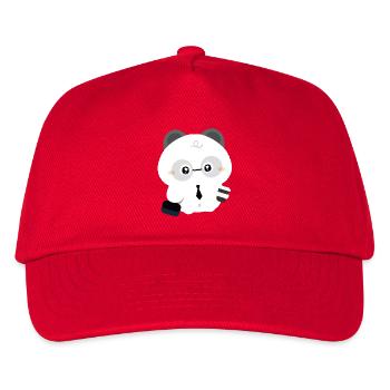 Müder Panda - Kinder Basecap - Rot - Vorne