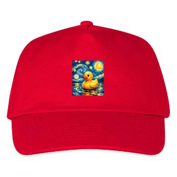 Starry Night Rubber Duck Art Duck Lover - Kids’ Baseball Cap - red - Front