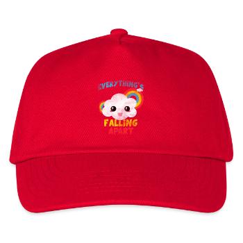 everything's falling apart Nuvoletta Arcobaleno - Kids’ Baseball Cap - red - Front