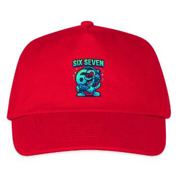 Six Seven Gamer Mascot Italian Brainrot Gaming - Kids’ Baseball Cap - red - Front