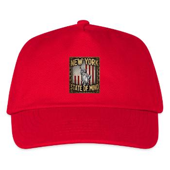 New York Freiheitsstatue USA Vintage - Kinder Basecap - Rot - Vorne