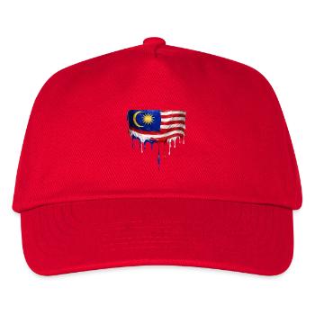 Malaysia Flagge Tropfenkunst - Kinder Basecap - Rot - Vorne