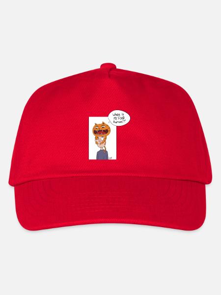 Mensch, wo ist mein Essen? - Kinder Basecap - Rot