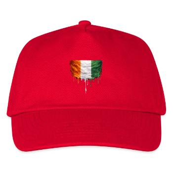 Ivory Coast Flag in Drop Art - Kids’ Baseball Cap - red - Front