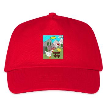 Rural Chicken Delight with Chicks Alps - Kids’ Baseball Cap - red - Front