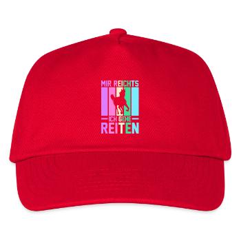 Reiten Pferdeliebhaber Reiterhof Pferde - Kinder Basecap - Rot - Vorne