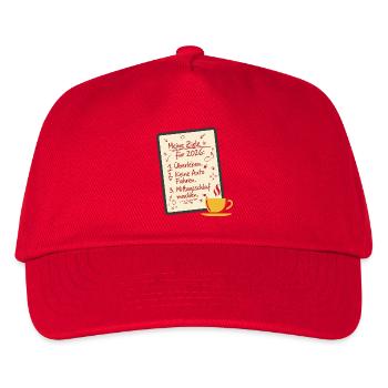 Meine Ziele 2026 - Kinder Basecap - Rot - Vorne
