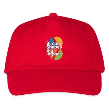 Logo Designer Simple Shapes Big Creative Designer - Kinder Basecap - Rot - Vorne