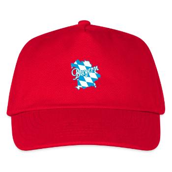 Bayern | Blau Weiß Rauten - Kinder Basecap - Rot - Vorne