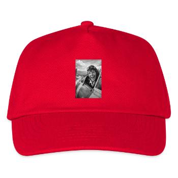 Amelia Earhart Selfie - Kinder Basecap - Rot - Vorne