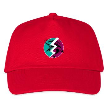 Elektrischer Split Shark - Kinder Basecap - Rot - Vorne