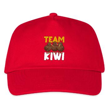 Team Kiwi Bird Kiwi Animal Cute Kiwi New Zealander - Kids’ Baseball Cap - red - Front