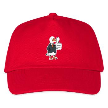 Dapper Duck in a Suit - Kids’ Baseball Cap - red - Front