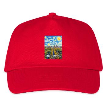 Fort Wayne, Indiana Starry Night - Kids’ Baseball Cap - red - Front