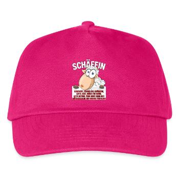 Schäffin - Alpha Schaf mit Sonnenbrille - Kinder Basecap - Fuchsia - Vorne