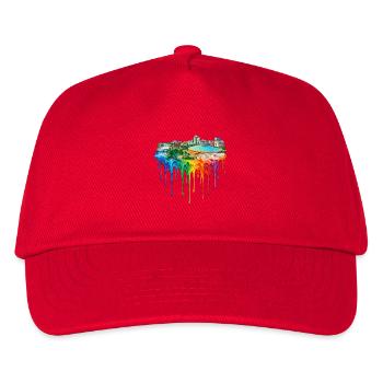 Wichita, Kansas mit tropfender Farbe - Kinder Basecap - Rot - Vorne