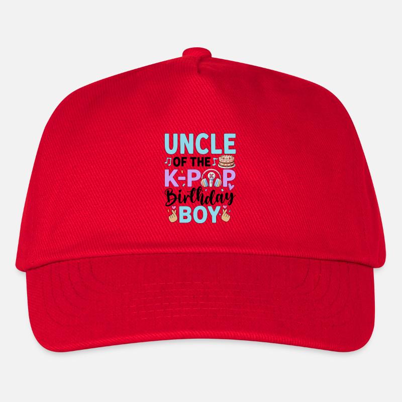 Oncle du garçon anniversaire de la K-Pop - Casquette de baseball Enfant - rouge