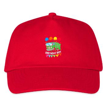 Garbage Truck Garbage Truck Garbage Man Trash Can - Kids’ Baseball Cap - red - Front