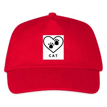 Cat love big - Kids’ Baseball Cap - red - Front