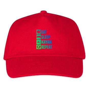 Wildwasserkajak Geschenkidee für die Kajakfahrerin - Kinder Basecap - Rot - Vorne