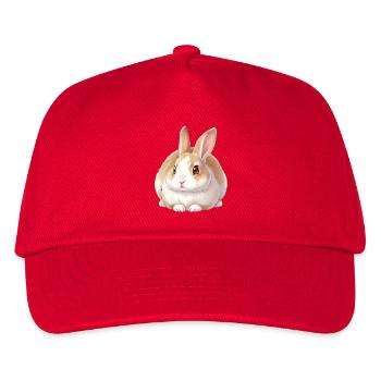 Kaninchen - Kinder Basecap - Rot - Vorne
