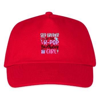 Step Brother of The K-Pop Birthday Girl - Kids’ Baseball Cap - red - Front