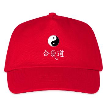 YinYang Tao avec lettres Aïkido - Casquette de baseball Enfant - rouge - Devant