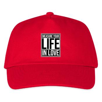 Measure Your Life In Love Inspirational Love Logo - Kids’ Baseball Cap - red - Front