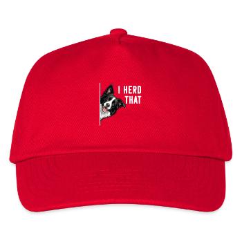 I Herd That Border Collie Sheepdog Pun - Kids’ Baseball Cap - red - Front