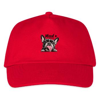 Humeur drôle de bouledogue français avec - Casquette de baseball Enfant - rouge - Devant