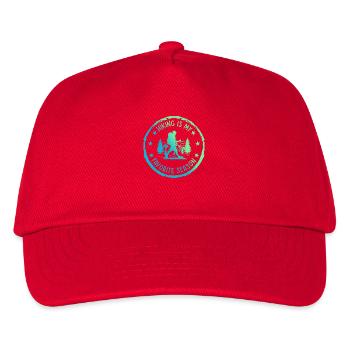 Hiking Is My Favorite Season - Outdoor Hiking - Kinder Basecap - Rot - Vorne