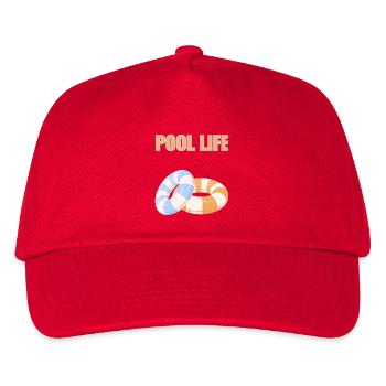 Pool Life – Summer at your favourite pool - Kids’ Baseball Cap - red - Front
