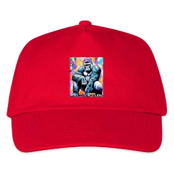Gorilla - Kinder Basecap - Rot - Vorne