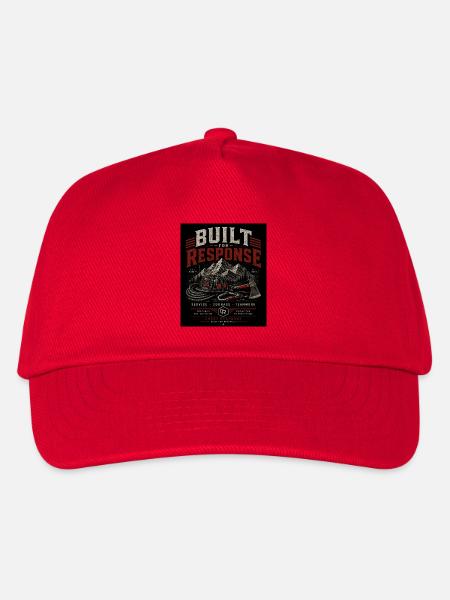 Built For Response - Feuerwehr Berg-Einsatz Design - Kinder Basecap - Rot