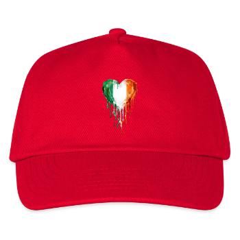 Irland Herz Tropfenkunst - Kinder Basecap - Rot - Vorne