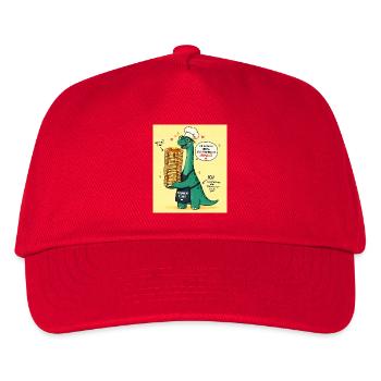 PfannenKönig Dino Pancake - Kinder Basecap - Rot - Vorne