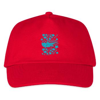 Zypern Karte vintage türkis  - Kinder Basecap - Rot - Vorne